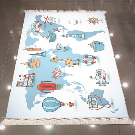 Dětský hrací koberec mapa světa