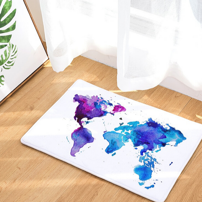 Designový koberec s mapou světa