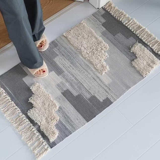 Bavlněná předložka k posteli s třásněmi