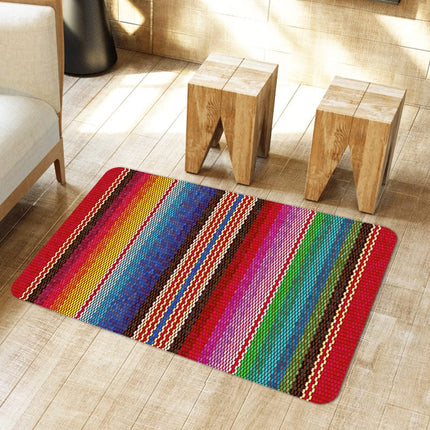 Vícebarevná rohožka s pruhovaným vzorem