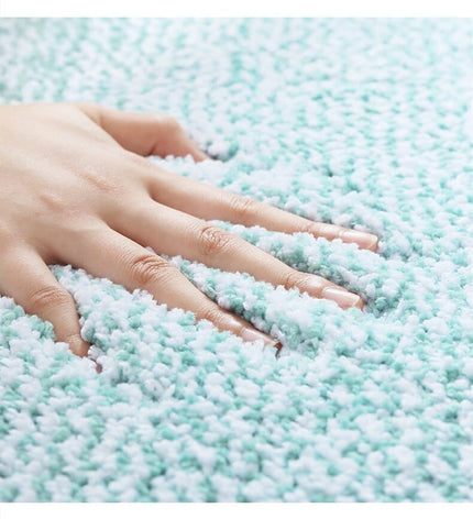 Měkká zelená rohožka s vysokým vlasem