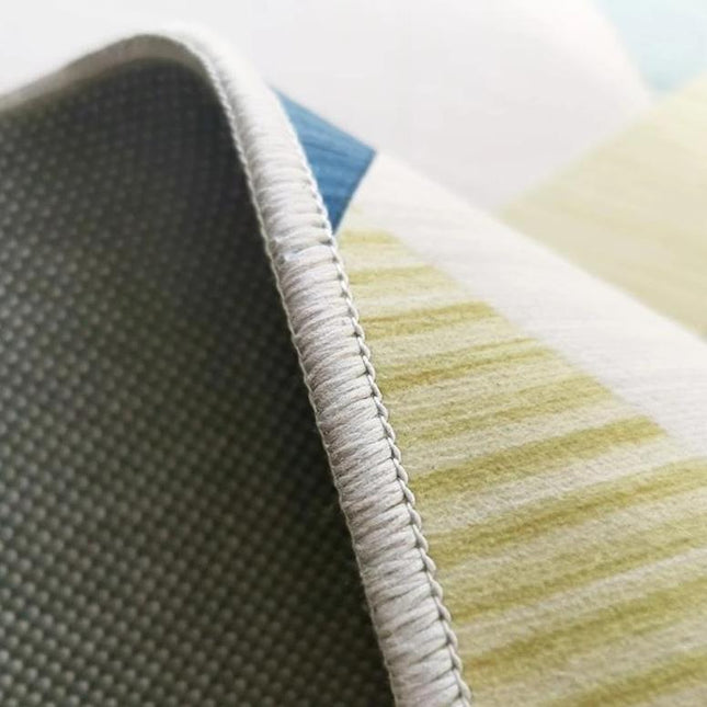 Moderní koberec modrý a béžový geometrický