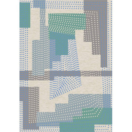 Moderní zeleno-šedý koberec skandinávský styl