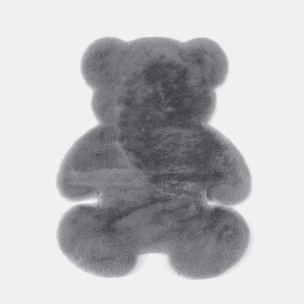 Tmavě šedý koberec ve tvaru medvídka