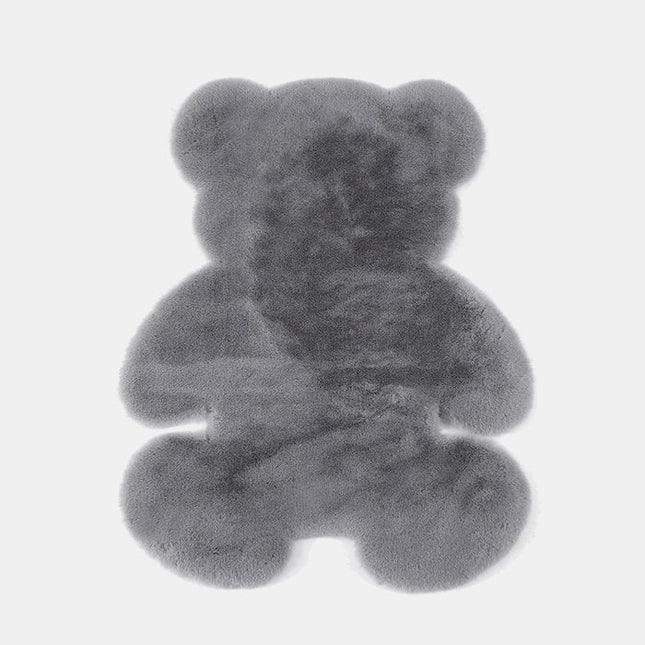 Tmavě šedý koberec ve tvaru medvídka