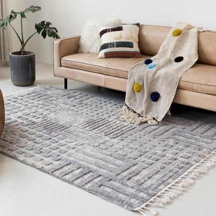 Čtvercový berberský koberec s texturou