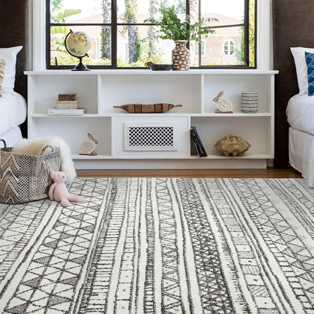 Krémově šedý berberský koberec boho styl