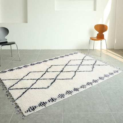 Měkký vlněný koberec v berberském stylu