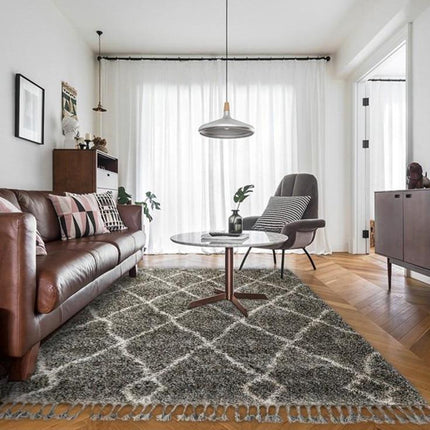 Tmavě šedý berberský koberec shaggy