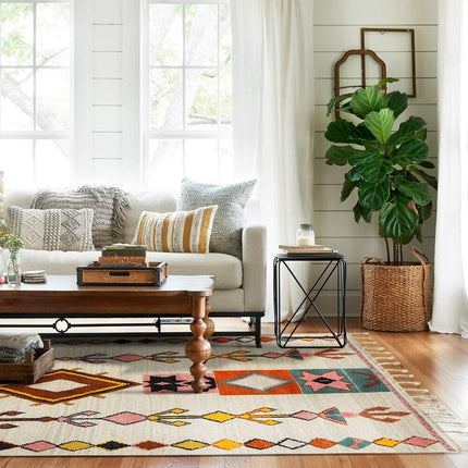 Tradiční berberský koberec z přírodní juty