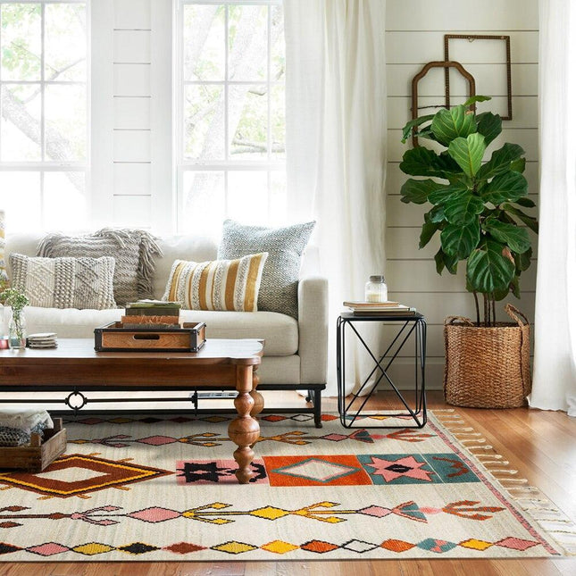 Tradiční berberský koberec z přírodní juty