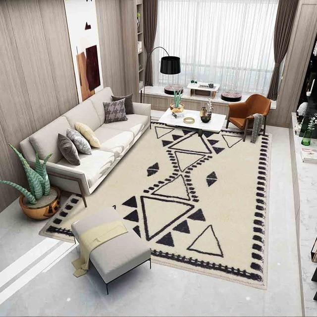 Bílý vlněný berberský koberec shaggy