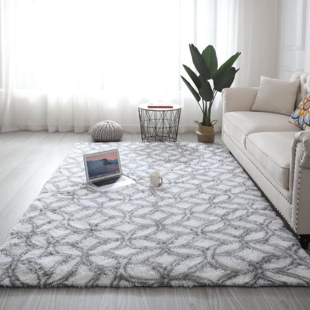 Měkký plyšový koberec v berberském stylu