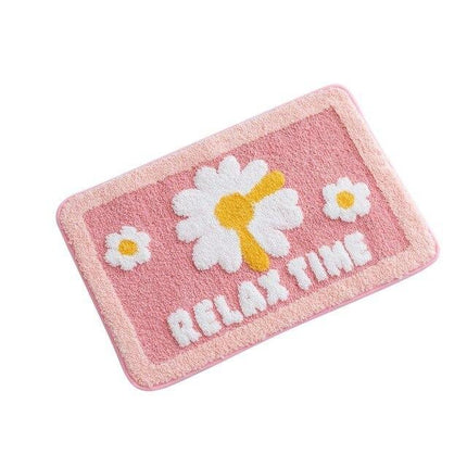 Růžová předložka s nápisem Relax