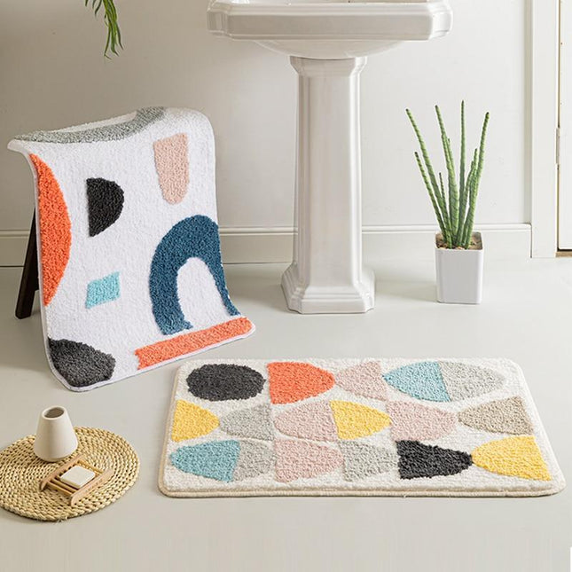 Koupelnová předložka s abstraktním motivem