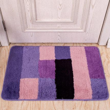 Fialovo-růžová koupelnová předložka color block