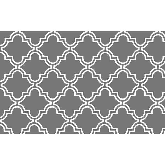 Elegantní kuchyňský koberec s mřížkou