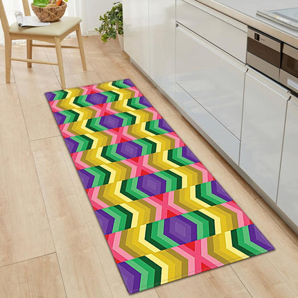 Potištěný kuchyňský koberec s geometrickým designem