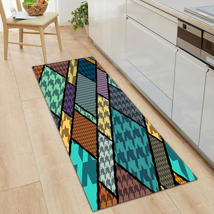 Originální kuchyňský koberec s patchwork vzorem