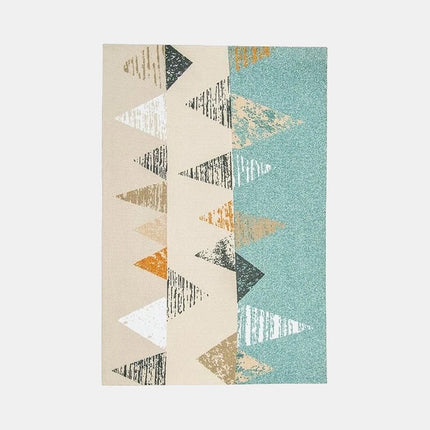 Vícebarevný skandinávský koberec s geometrickými tvary