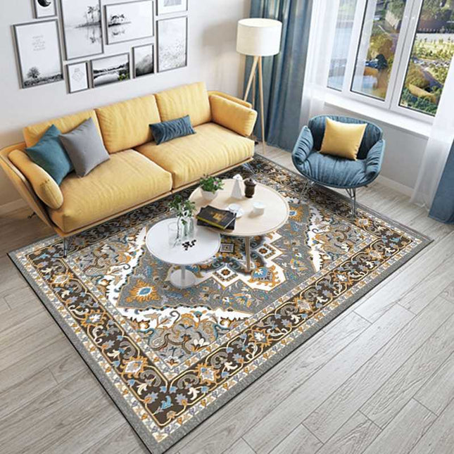 Orientální koberec žlutý a šedý