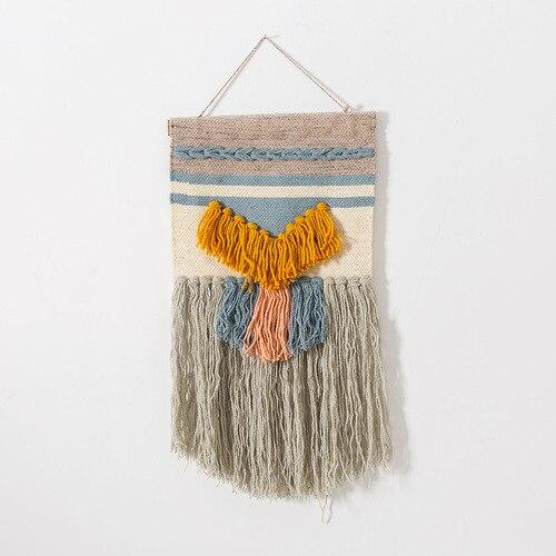 Indická nástěnná tapiserie s třásněmi