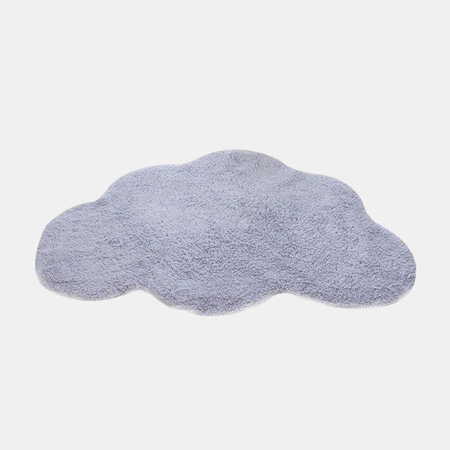 Šedý huňatý koberec ve tvaru mraku