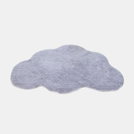 Šedý huňatý koberec ve tvaru mraku