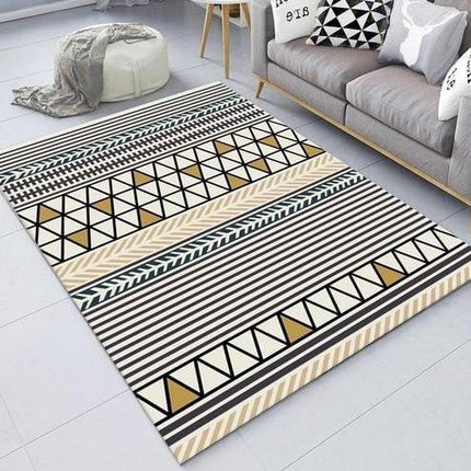 Plastový venkovní koberec se žlutým vzorem