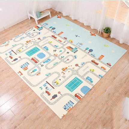 Skládací dětská hrací podložka s městem