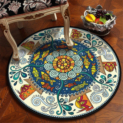 Kulatý dětský koberec pro chlapce