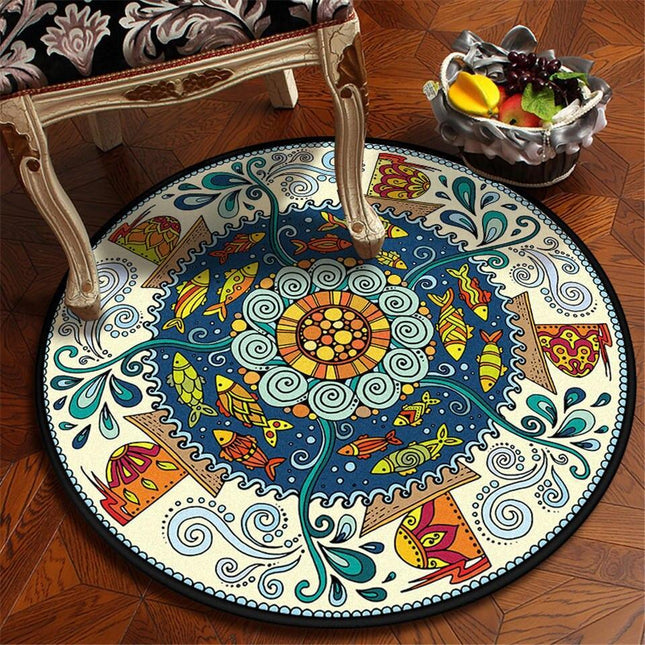 Kulatý dětský koberec pro chlapce