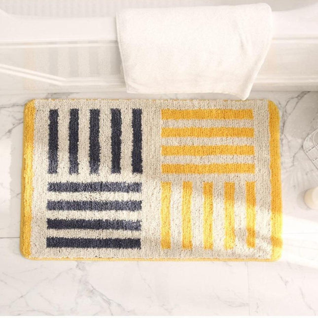 Měkká žlutá předložka s pruhy