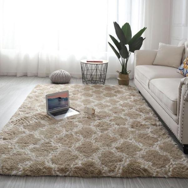 Shaggy koberec s moderním berberským vzorem