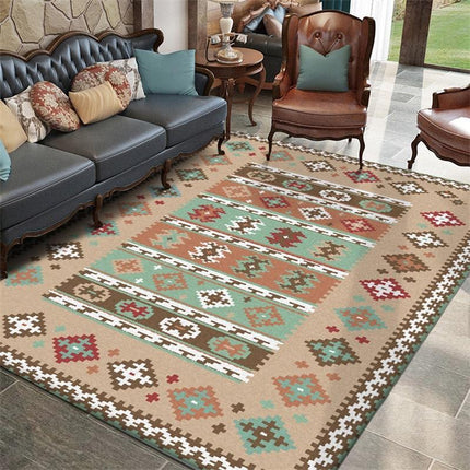 Koberec do obýváku v etnickém stylu