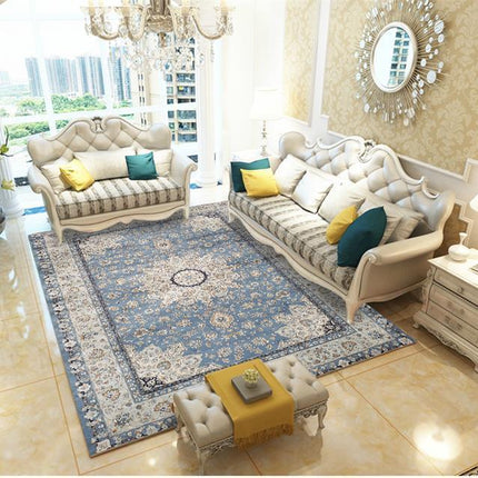 Modrý orientální koberec vintage stylu