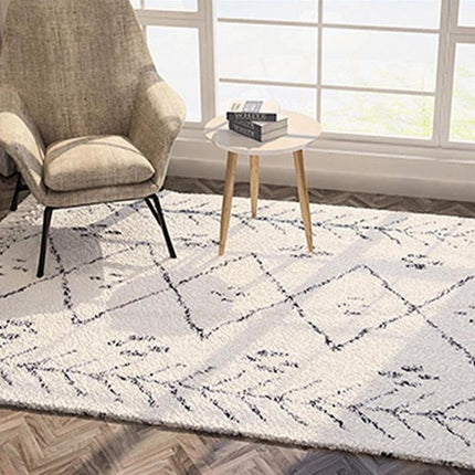 Bílý berberský koberec v tuniském stylu