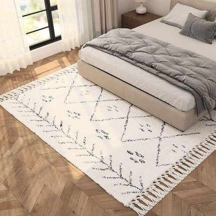 Bílý berberský koberec v tuniském stylu