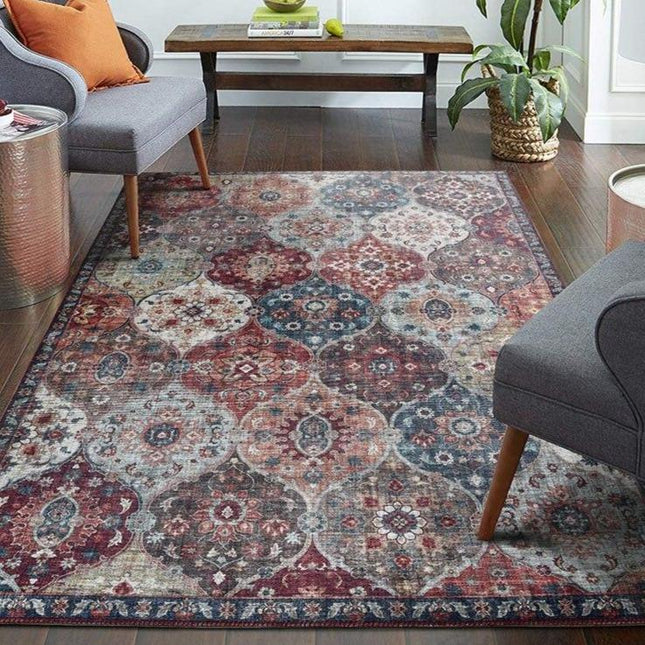 Velký barevný koberec vintage design